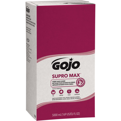 SUPRO MAX Hand Cleaner or GOJO&reg; PRO TDX Dispenser, Lotion, 5000 ml, Refill, Cherry Cantin et fils