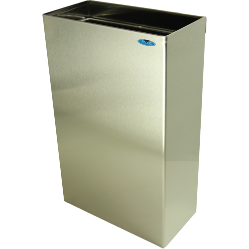 Wall Mounted Waste Receptacles, Stainless Steel, 11 US gal. Cantin et fils