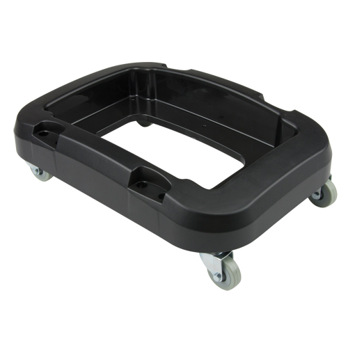 Recycling & Waste Receptacle Dolly, Polypropylene, Black, Fits: 17-1/4" x 12-1/2" Cantin et fils