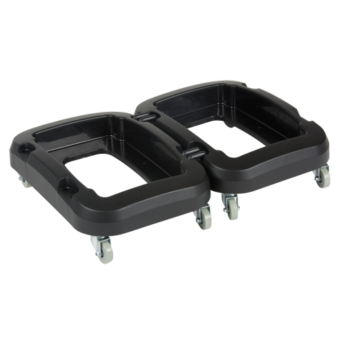 Recycling & Waste Receptacle Dolly, Polypropylene, Black, Fits: 17-1/4" x 12-1/2" Cantin et fils