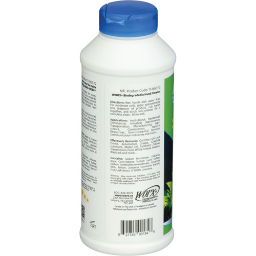 Nettoyant pour les mains biod&eacute;gradable, Poudre, 0,406 lb, Bouteille, Parfum&eacute; Cantin et fils