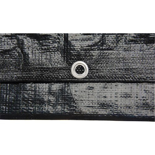 Tarp, Light Industrial Duty, Black, 6' x 8' x 8 mils Cantin et fils