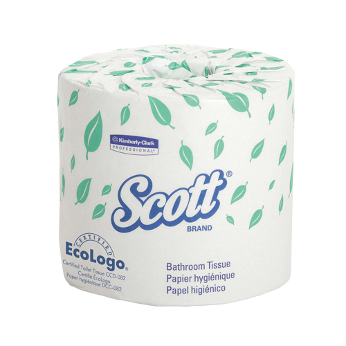 Scott&reg; Toilet Paper, 1 Ply, 550 Sheets/Roll, 403' Length, White Cantin et fils