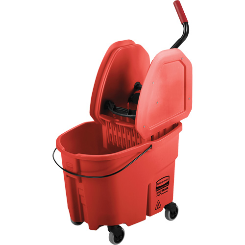 WaveBrake&reg; Mop Bucket & Wringer Combo Pack, Down Press, 8.75 US Gal.(35 Quart), Red Cantin et fils