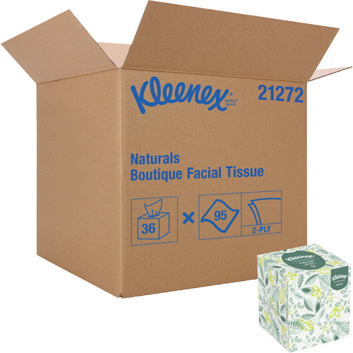 Papiers-mouchoirs Naturals Boutique* de Kleenex, 2 pli, 7,8" lo x 8,3" la, 95 feuilles/boîte Cantin et fils