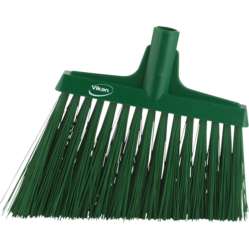 Angle Broom Head, X-Coarse Bristles, 12", Polyester, Green Cantin et fils