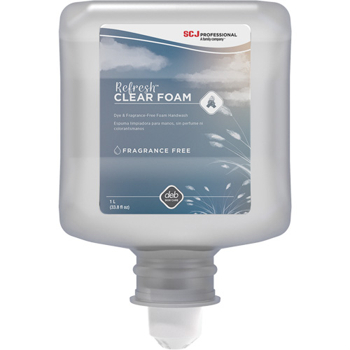 Refresh Clear Handwash, Foam, 1 L, Unscented Cantin et fils