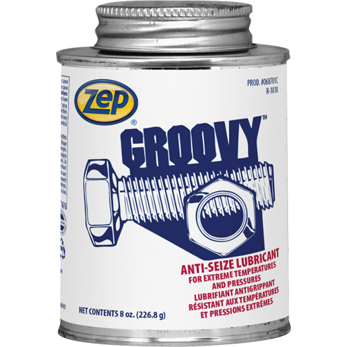 Groovy Lubricant & Anti-Seize, 8 oz., Brush Top Can, 2100°F (1100°C) Max. Temp Cantin et fils