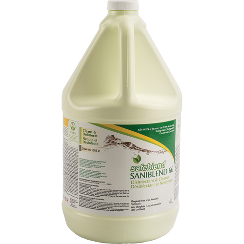 Nettoyant d&eacute;sinfectant concentr&eacute; SaniBlend 66, 4 L, Cruche Cantin et fils