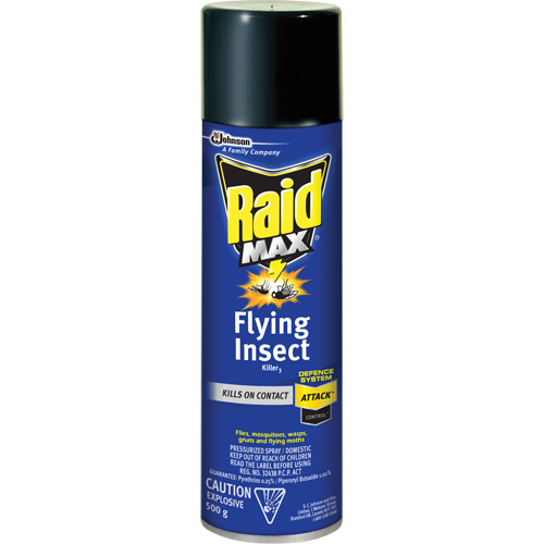 Insecticide contre les insectes volants Raid Max, 500 g, Canette a&eacute;rosol, &agrave; base de solvant Cantin et fils