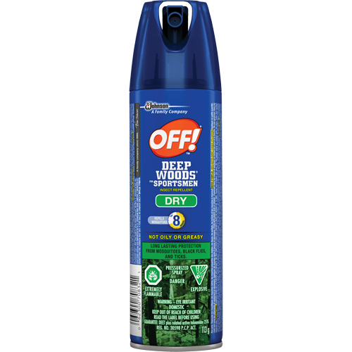 OFF! Deep Woods&reg; for Sportsmen Dry Insect Repellent, 30% DEET, Aerosol, 113 g Cantin et fils