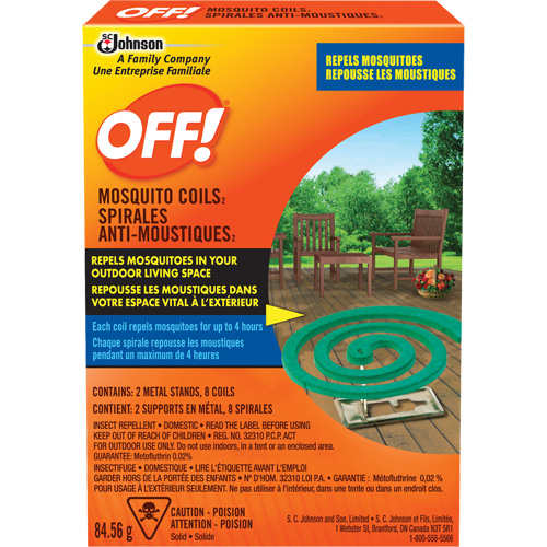 OFF! Mosquito Repellent Coils, DEET Free, Coil, 84.56 g Cantin et fils