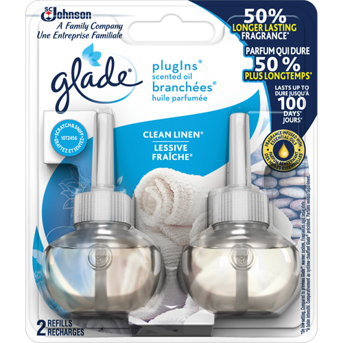 Glade&reg; PlugIns&reg; Scented Oil Refills, Clean Linen&reg;, Cartridge Cantin et fils