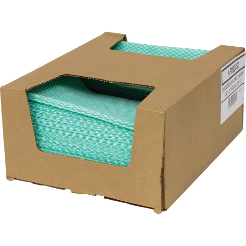 SaniWorks&reg; Choice Counter Cloths, Green/White Cantin et fils