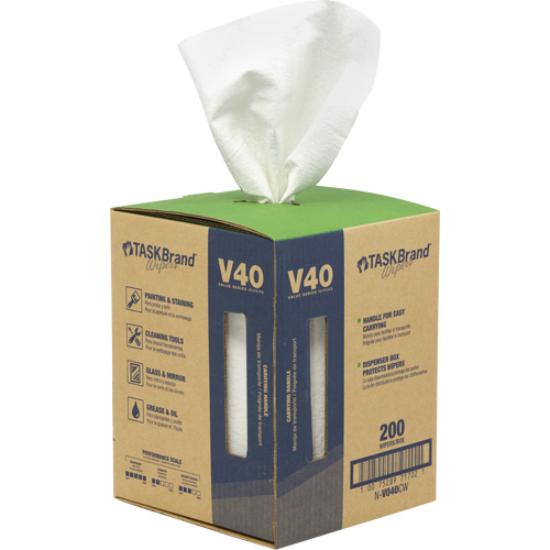 Essuie-tout de s&eacute;rie de qualit&eacute; V40 TaskBrand, Tout usage, 12" lo x 10" la Cantin et fils