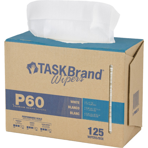 Chiffons de premi&egrave;re qualit&eacute; P60 TaskBrand, Tout usage, 16-3/4" lo x 8-1/4" la Cantin et fils