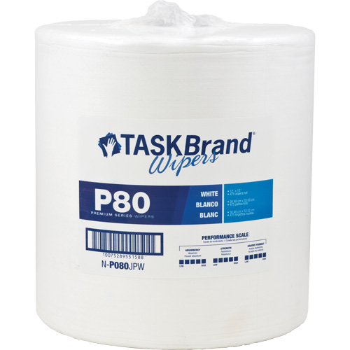 Chiffons de premi&egrave;re qualit&eacute; P80 TaskBrand, Robuste, 13" lo x 12" la Cantin et fils