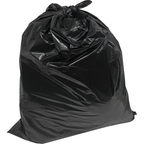 Industrial Garbage Bags, X-Strong, 26" W x 36" L, 1.2 mils, Black, 45 L (12 Gal.) Capacity Cantin et fils