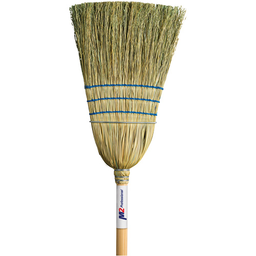 Balai de paille robuste, Trois cordes, Manche Bois Cantin et fils