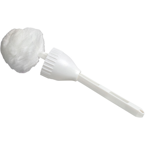 Lavette &agrave; cuvettes avec coupelle, 14-1/2" l, Soies Acrylique, Blanc Cantin et fils