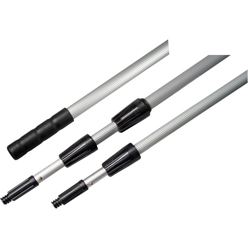 3-Piece Extension Handle, Aluminum, Telescopic, Threaded Taper Tip, 1" Diameter, 360" Length Cantin et fils