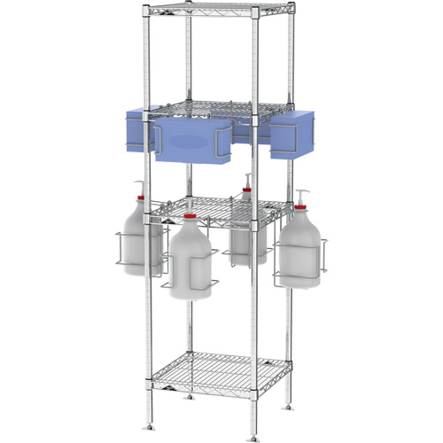 PPE Sanitizing Tree with Shelves Cantin et fils
