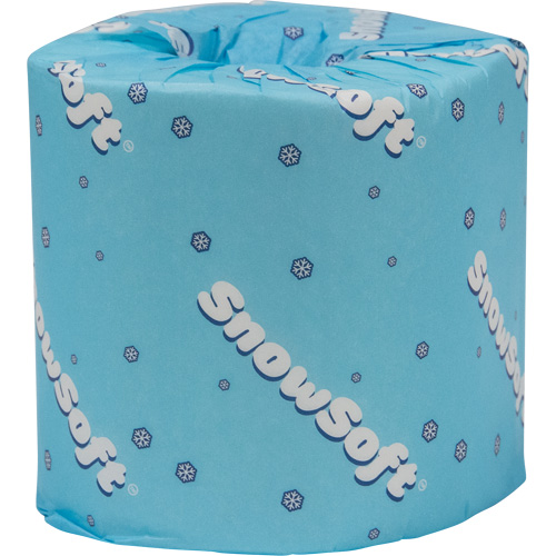 Papier hygi&eacute;nique de premi&egrave;re qualit&eacute; Snow Soft, 2 Pli, 500 Feuilles/Rouleu, Longueur 145', Blanc Cantin et fils
