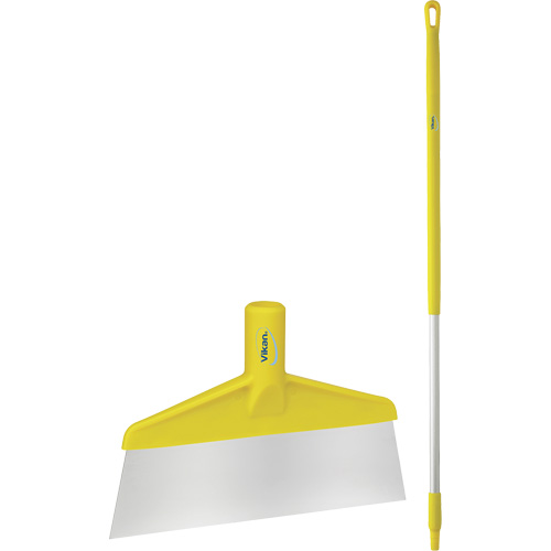 Grattoir &agrave; plancher avec manche, Jaune, 9-3/5" la x 55-9/10" lo Cantin et fils