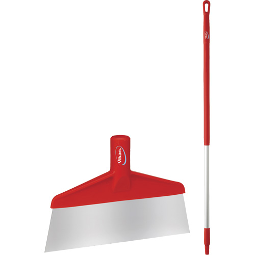 Grattoir &agrave; plancher avec manche, Rouge, 9-3/5" la x 55-9/10" lo Cantin et fils