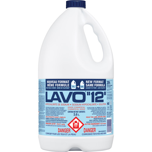Liquid Bleach, 3.6 L, Jug Cantin et fils