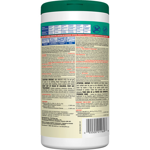 Lingettes d&eacute;sinfectantes, 75 lingettes Cantin et fils