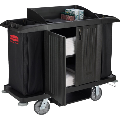 Executive Full-Size Housekeeping Cart with Doors Cantin et fils
