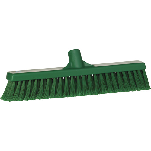 Fine Particle Push Broom, Fine/Split Bristles, 16-1/4", Polypropylene, Green Cantin et fils