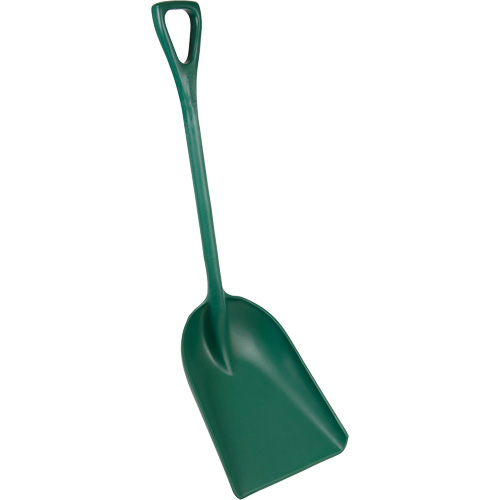 Pelle monobloc perceptible par d&eacute;tecteur de m&eacute;tal, Lame 13-3/4" x 17", Longueur de 42-1/2", Plastique, Vert Cantin et fils
