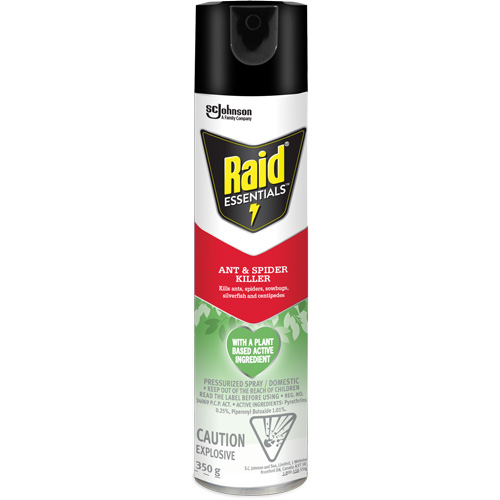 Insecticide pour araign&eacute;es et fourmis Essentials Raid, 350 g, Canette a&eacute;rosol Cantin et fils