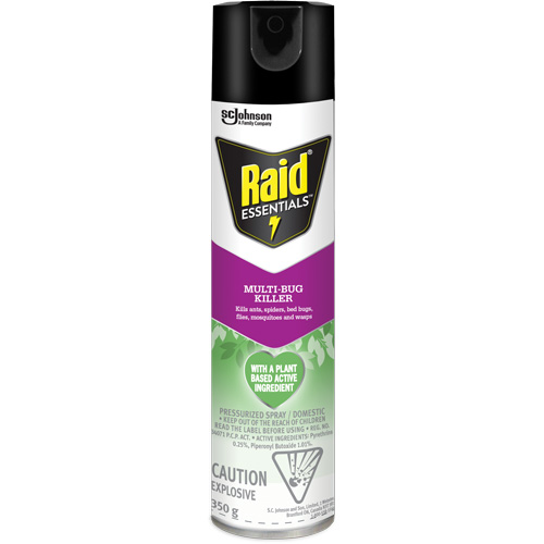 Insecticide polyvalent Essentials Raid, 350 g, Canette a&eacute;rosol Cantin et fils