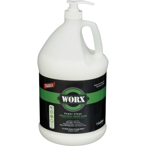 Savon pour les mains sans eau Power Clean, Liquide, 3,78 L, Sans parfum Cantin et fils