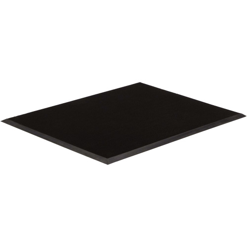 Gritstop Fingermat Entrance Matting, Rubber, Scraper Type, Finger Tip Style Pattern, 3' x 6', Black Cantin et fils