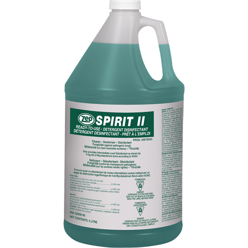 Spirit II Detergent Disinfectant, 4 L, Jug Cantin et fils