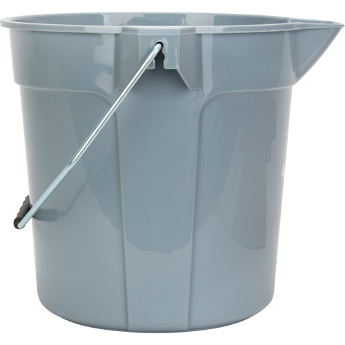 Seau rond avec bec verseur, Capacit&eacute; de 2,64 gal. US (10,57 pintes), Gris Cantin et fils