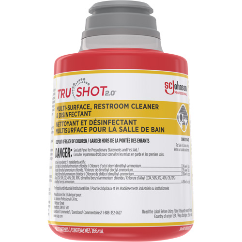 Nettoyant et d&eacute;sinfectant multisurface pour salle de bain TruShot 2.0, 266 ml, Bouteille &agrave; g&acirc;chette Cantin et fils