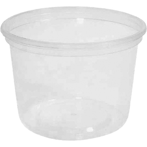 MicroGourmet 16 oz. Clear Deli Container without Lid, Plastic, Round Cantin et fils