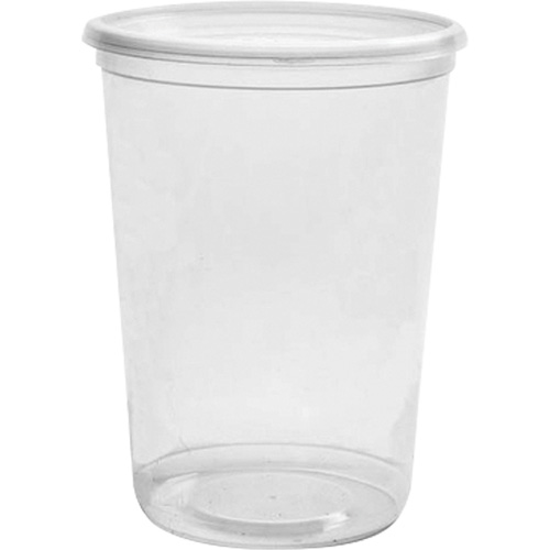 Magik 32 oz. Clear Deli Container without Lid, Plastic, Round Cantin et fils