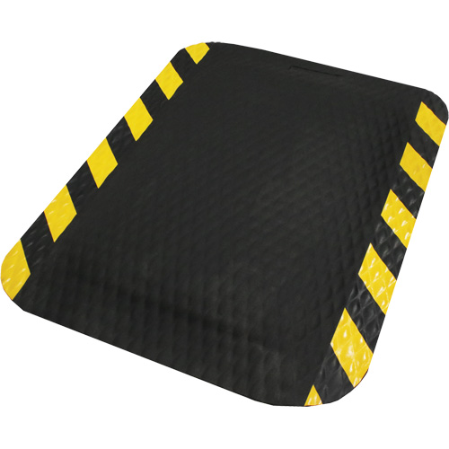 Tapis Hog Heaven, Losange, 2' x 3' x 5/8", Noir/Jaune, Nitrile Cantin et fils