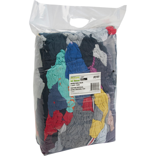 Recycled Material Wiping Rags, Cotton, Mix Colours, 10 lbs. Cantin et fils