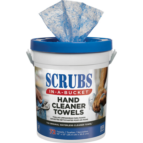 Serviettes nettoyantes pour les mains, 72 lingettes, 12" x 10" Cantin et fils