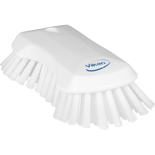 Hand Brush, Extra Stiff Bristles, 9-1/10" Long, White Cantin et fils