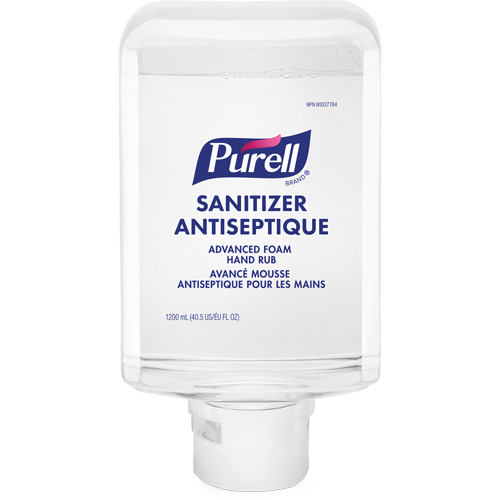 Mousse d&eacute;sinfectante avanc&eacute;e pour les mains ES10, 1200 ml, Cartouche de recharge, 70 % alcool Cantin et fils