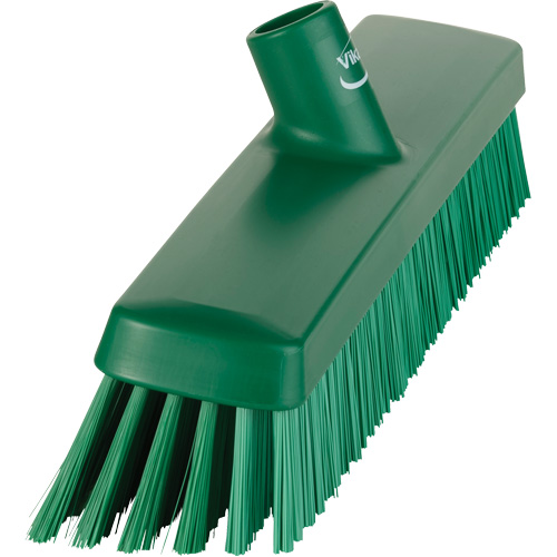 Push Broom Head, Fine/Stiff Bristles, 16-1/2", Polyester/Polypropylene, Green Cantin et fils