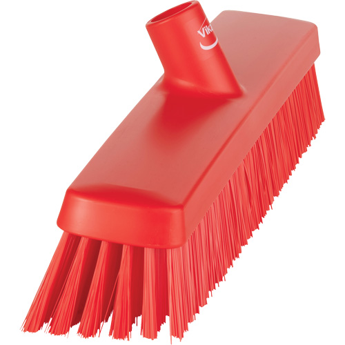 Push Broom Head, Fine/Stiff Bristles, 16-1/2", Polyester/Polypropylene, Red Cantin et fils